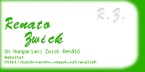 renato zwick business card